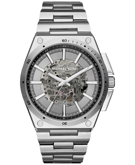 michael kors mk9021|Men's Automatic Wilder Stainless Steel Bracelet Watch 44mm .